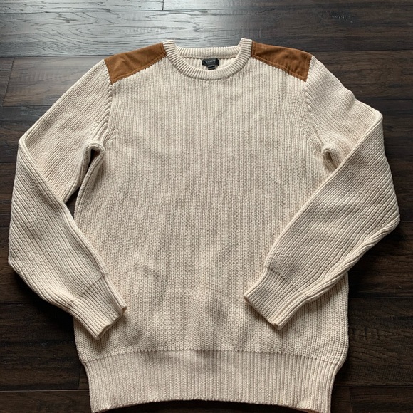 J. Crew Sweaters - J. Crew sweater leather shoulder pads size small